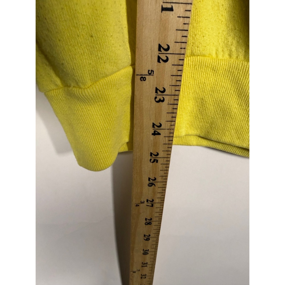 Vintage 80s Lockheed Space Shuttle Eagle Sweatshirt Yellow Fruit of the Loom L - Picture 7 of 8